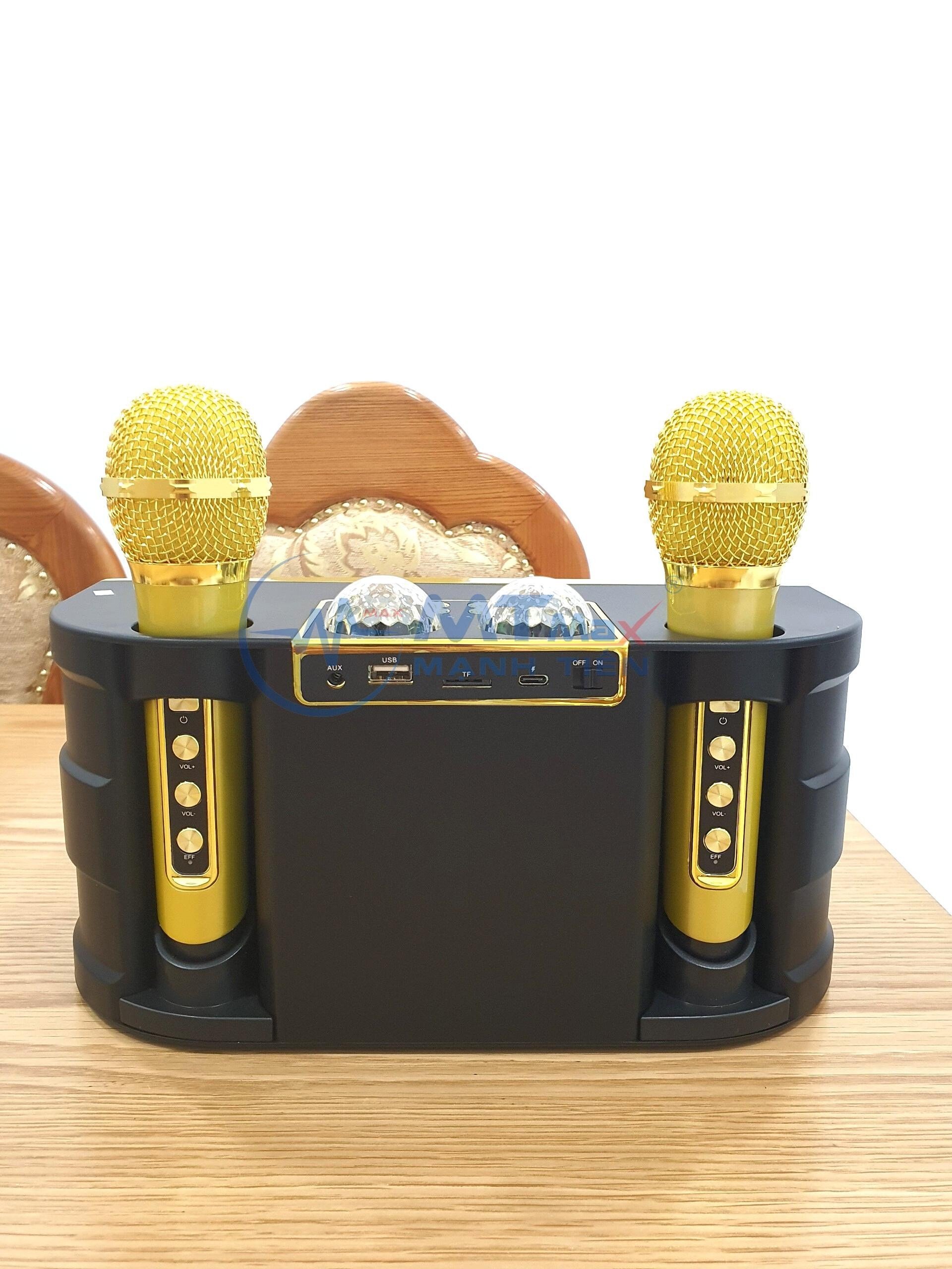 Loa Karaoke Bluetooth YS211 Kèm 2 Micro Không Dây, Âm Thanh Hay, Thiết Kế Nhỏ Gọn 2 bass âm thanh lớn