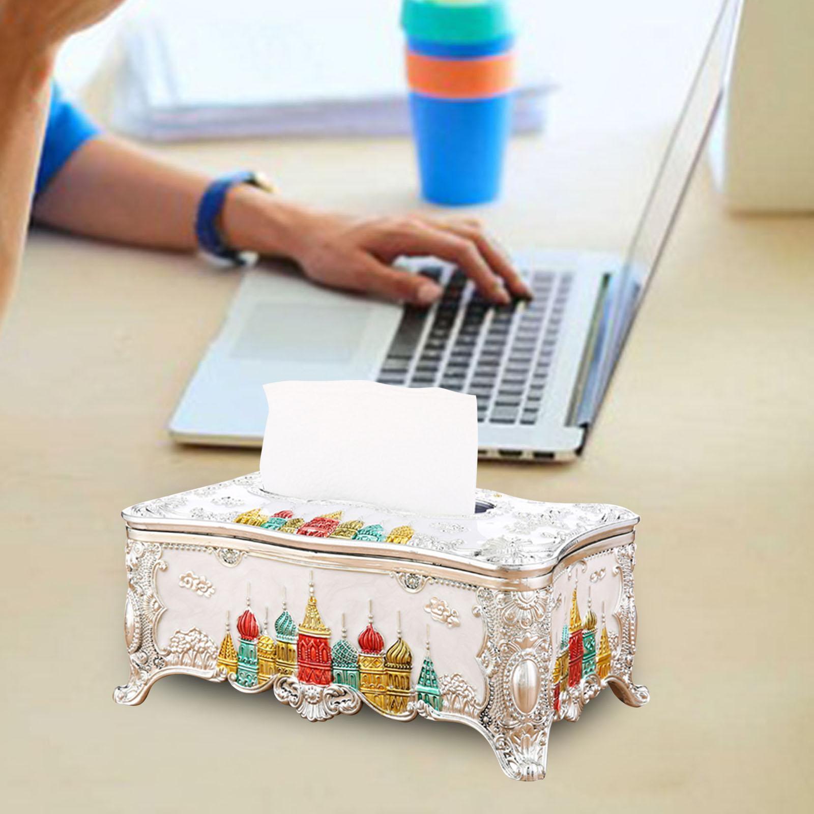 2pcs Beautiful Tissue Box Holder Storage Box Dispenser