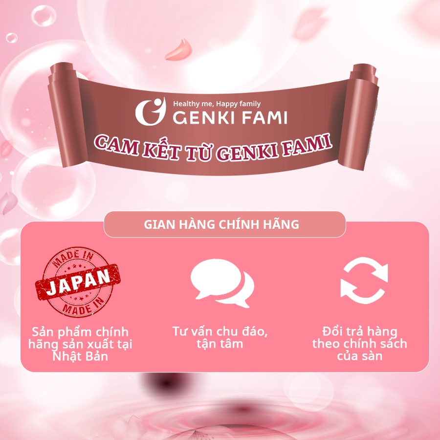 Viên Uống Trắng Da, Ngăn Ngừa Sạm Nám Từ Thiên Nhiên Shiro Hada Genki Fami Nhật Bản Hộp 90 viên
