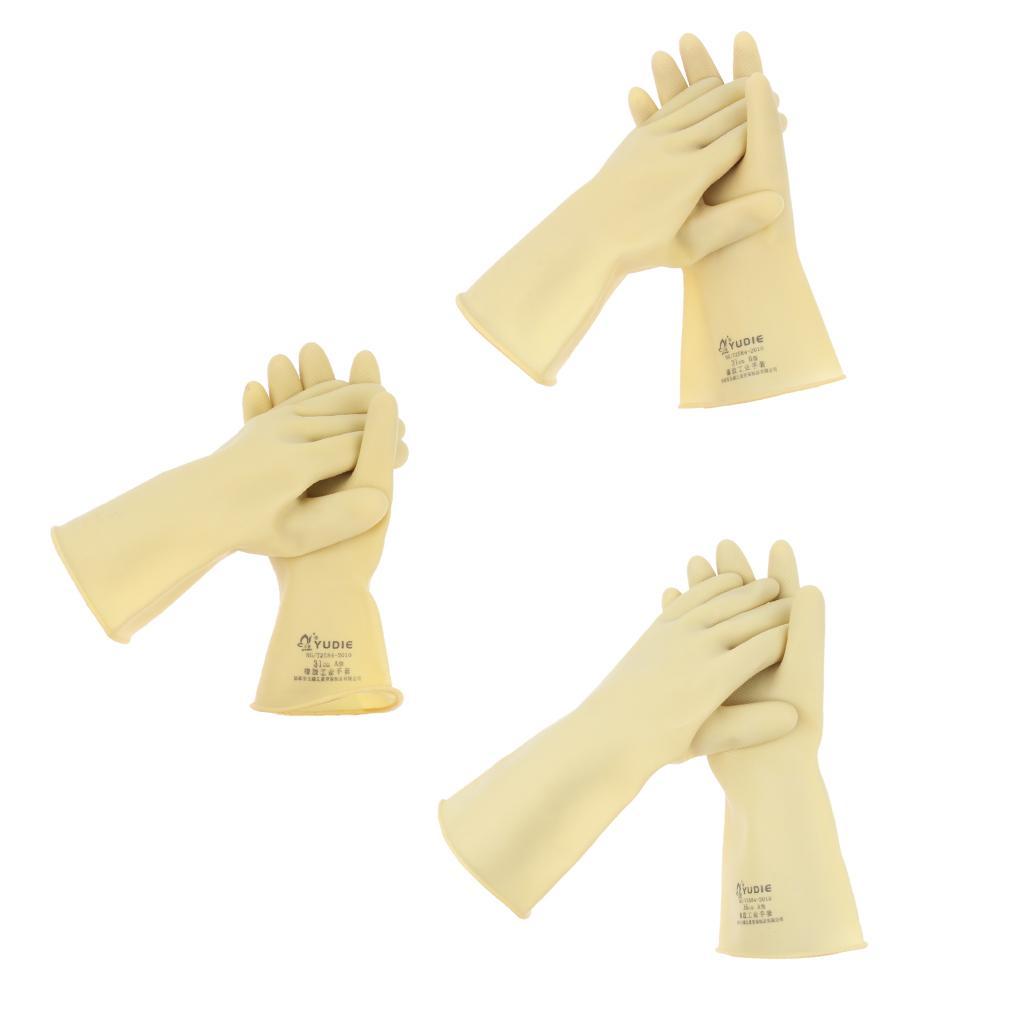 1 Pair Of Solvent Oil Resistant Nitrile Rubber Cleaning Work Gloves