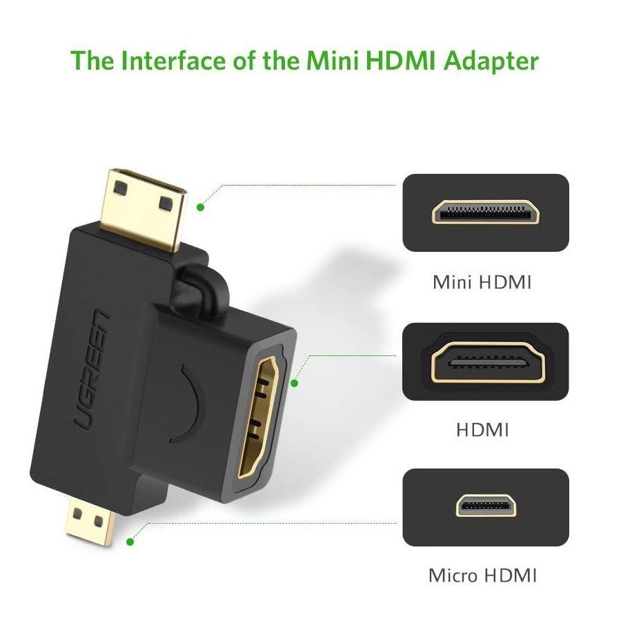 Ugreen UG20144HD129TK micro HD và mini dương ra HDMI âm đầu chuyển đổi - HÀNG CHÍNH HÃNG