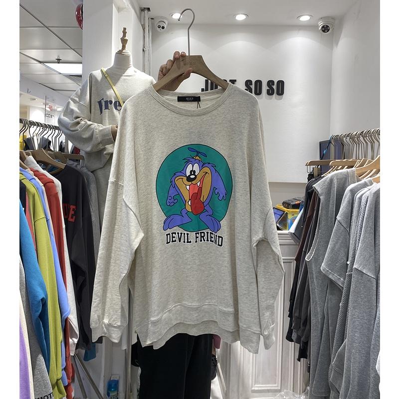 Áo sweater nỉ thu đông in hình thỏ áo thu đông dáng rộng