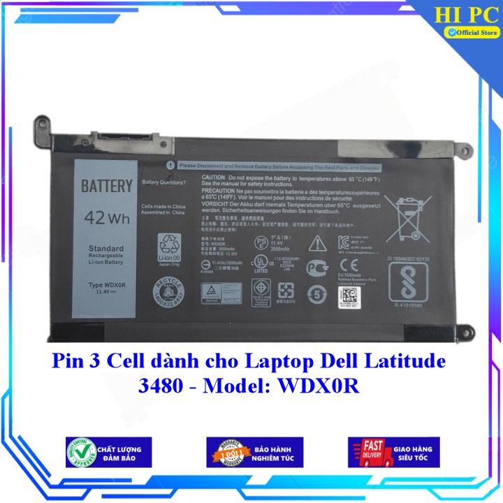 Pin cho Laptop Dell Latitude 3480 - Model: WDX0R - Hàng Nhập Khẩu