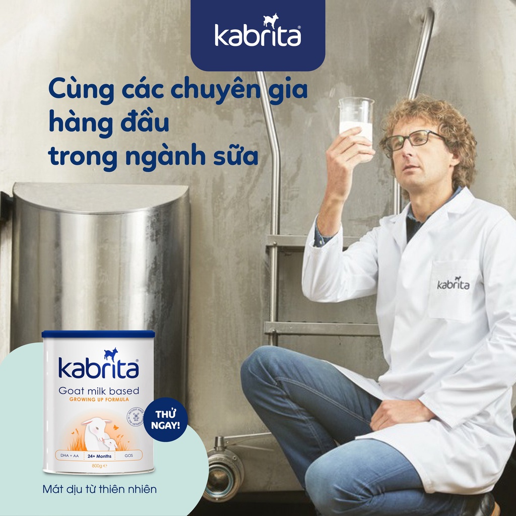 Sữa Dê Kabrita Chính Hãng cho bé Số 1, 2, 3 loại Lon 400g, 800g - Tặng kèm khóa tủ an toàn cho bé