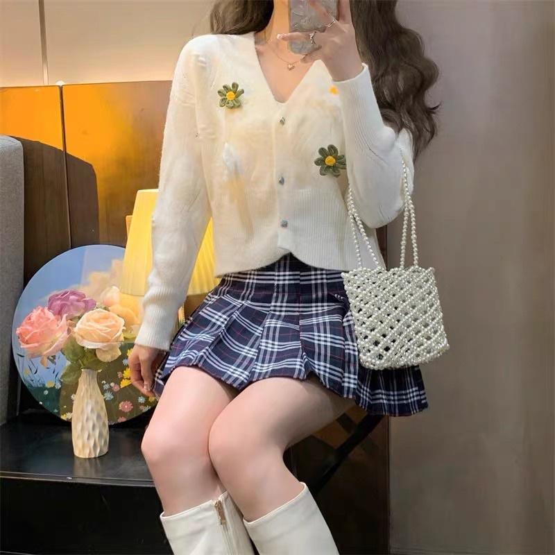 Áo khoác len dáng ngắn Áo cadigan len đẹp, cổ V trẻ trung dễ phối đồ, nhiều mẫu, len mềm mịn