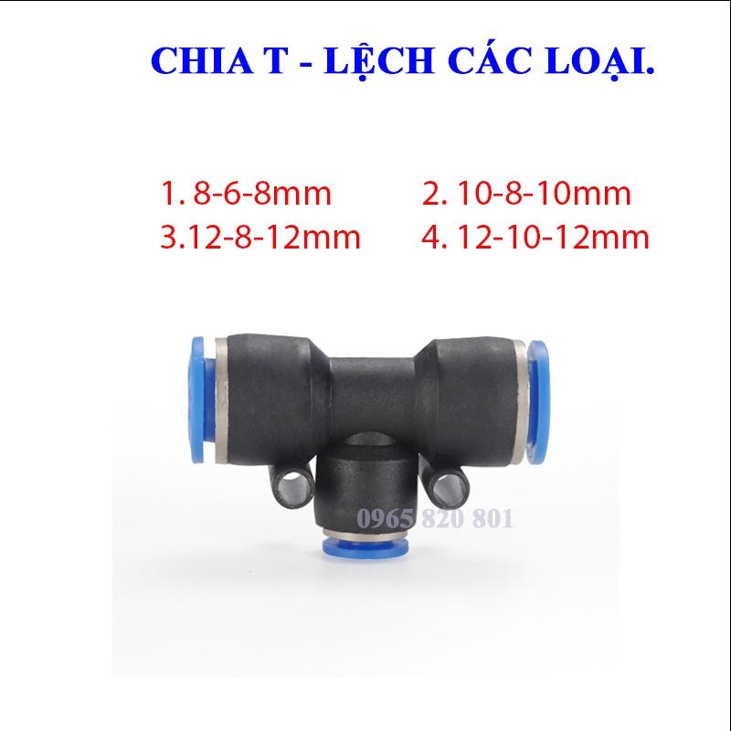 Chia T lệch các loại 8-6,10-8, 12-8, 12-10mm