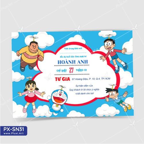 Thiệp thôi nôi – sinh nhật theo yêu cầu Pluxi