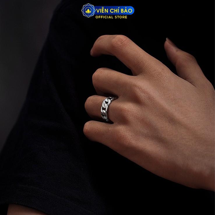 Nhẫn bạc nam nữ Xích đan độc đáo chất liệu bạc Thái 925 thời trang trẻ trung unisex thương hiệu Viễn Chí Bảo N100262