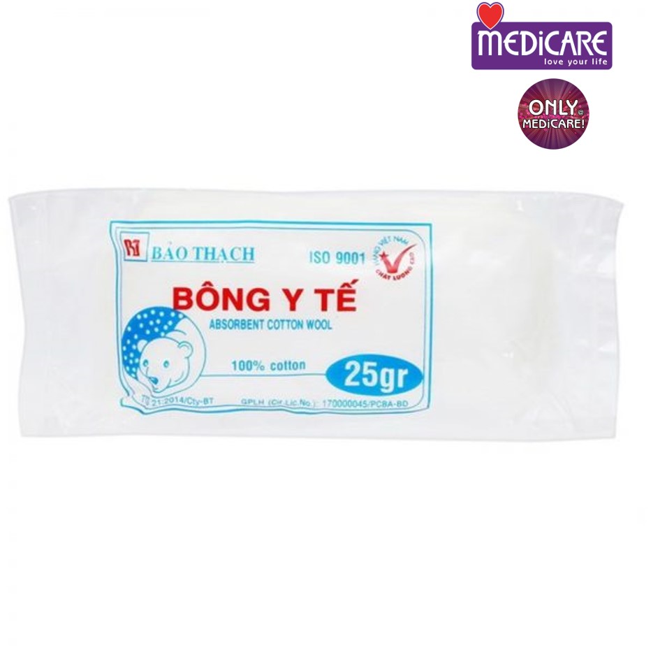 0095447 Bông gòn y tế Bảo Thạch Gói 25g