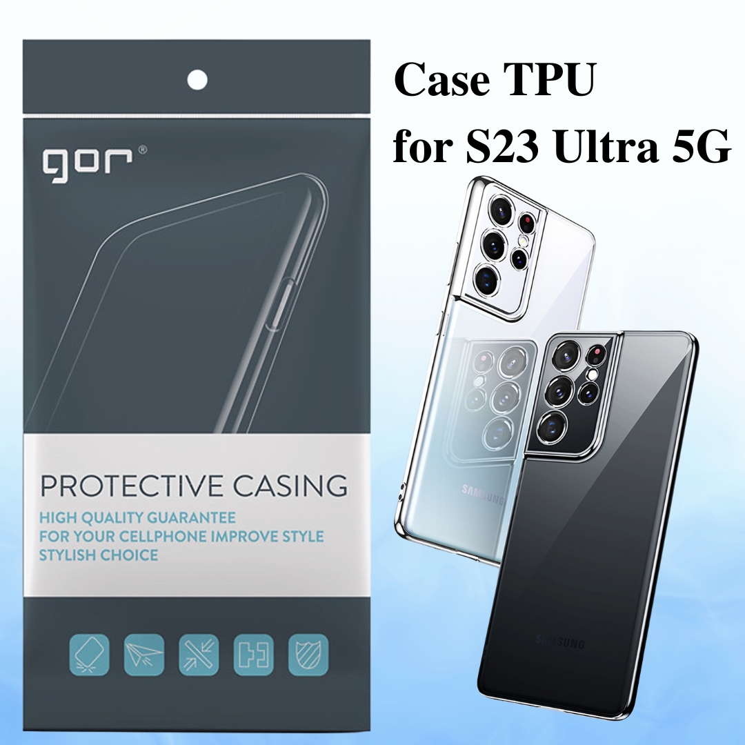Ốp Lưng Silicone TPU Trong Suốt GOR Dành Cho Samsung Galaxy S23 Ultra / S23 Plus / S23 - Hàng Chính Hãng