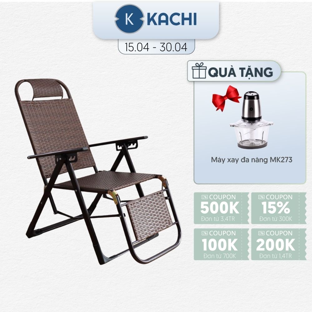 Ghế Xếp Thư Giãn Mây nhân tạo Kachi MK298 - Hàng chính hãng