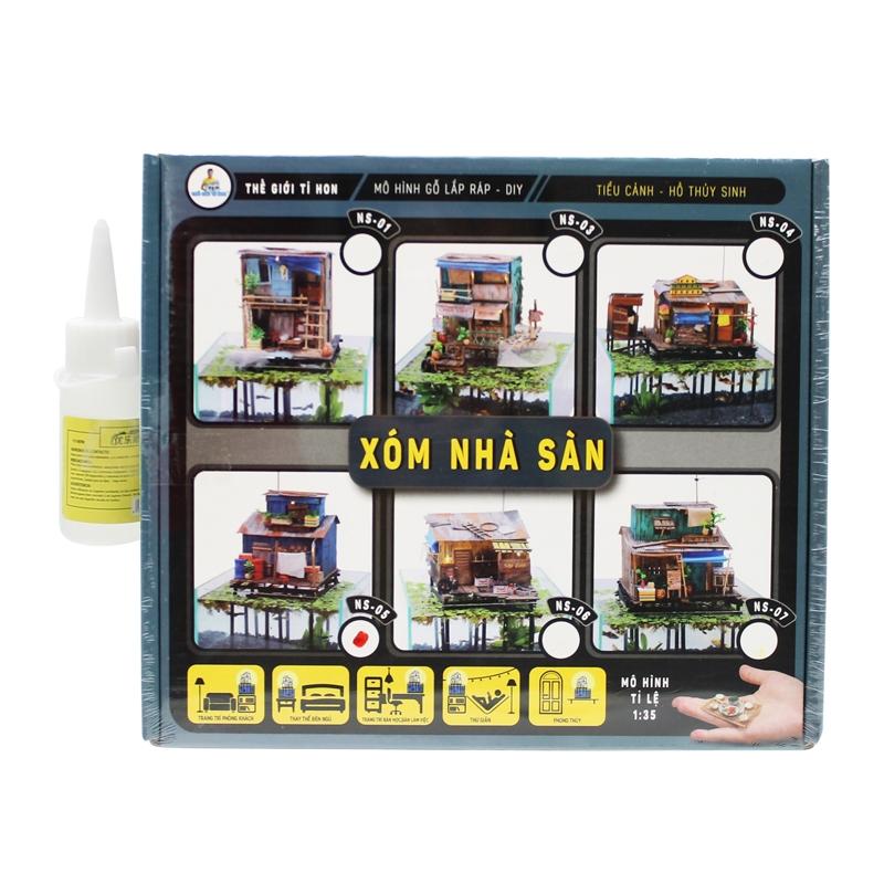 Đồ Chơi Mô Hình DIY Xóm Nhà Sàn - Thế Giới Tí Hon NS05