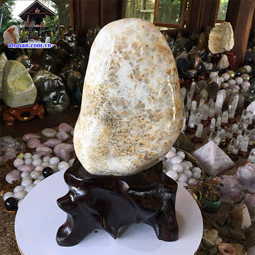 Trụ Đá Thạch Anh Bông Trấn Trạch TAV118 Phong Thủy nặng 15Kg kích thước 47x21cm – Vật phẩm phong thủy may mắn
