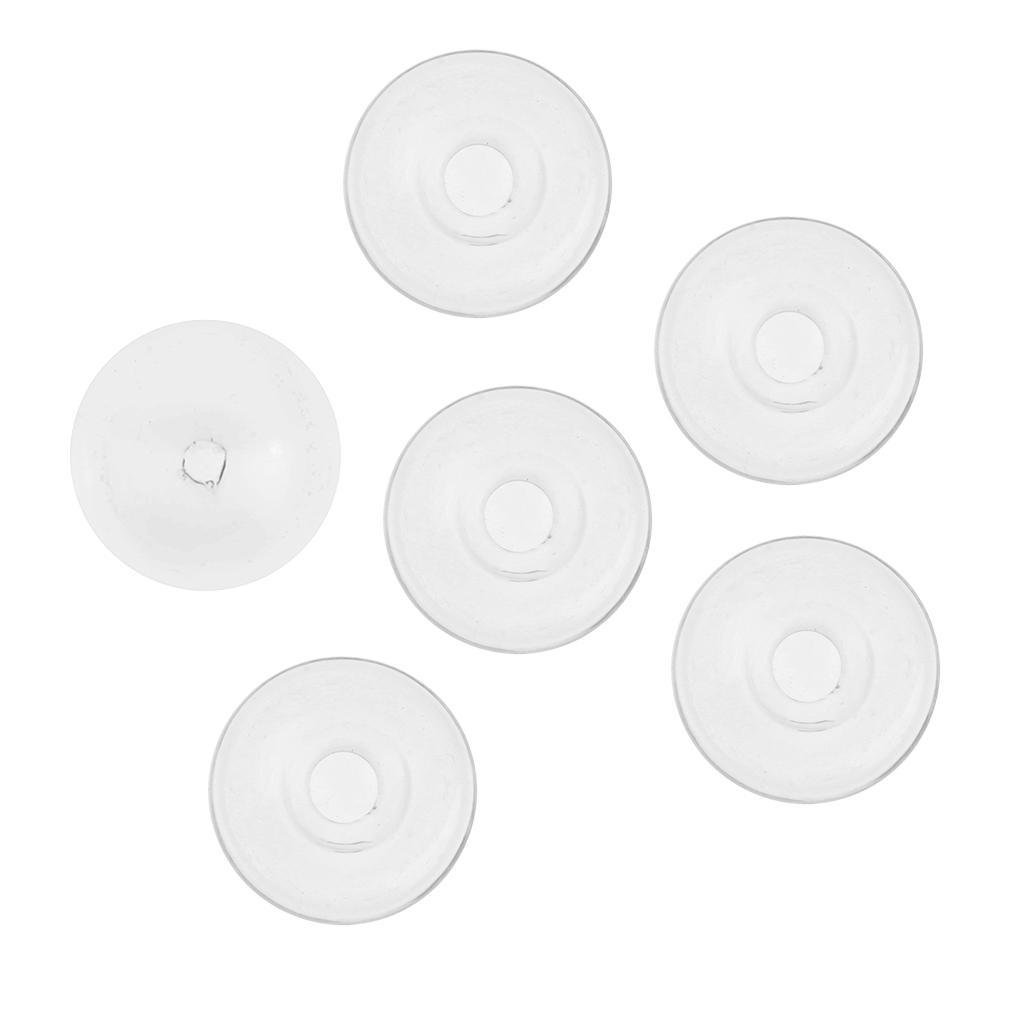 6 Pieces Pack Tiny 16mm Glass Ball Pendant Beads Half Round for Art Jewelry Craft DIY for Earring Dangle Charms Xmas Tree Decor
