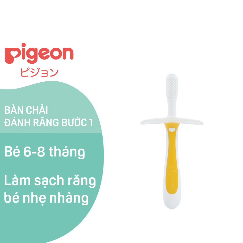 Bàn Chải Đánh Răng Cho Bé Pigeon Bước 1 Vàng (New)