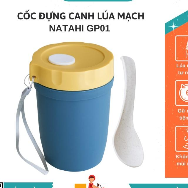 Cốc đựng canh giữ nhiệt lúa mạch văn phòng GP01 đựng ngũ cốc, sữa, mang cùng hộp đựng cơm giữ nhiệt