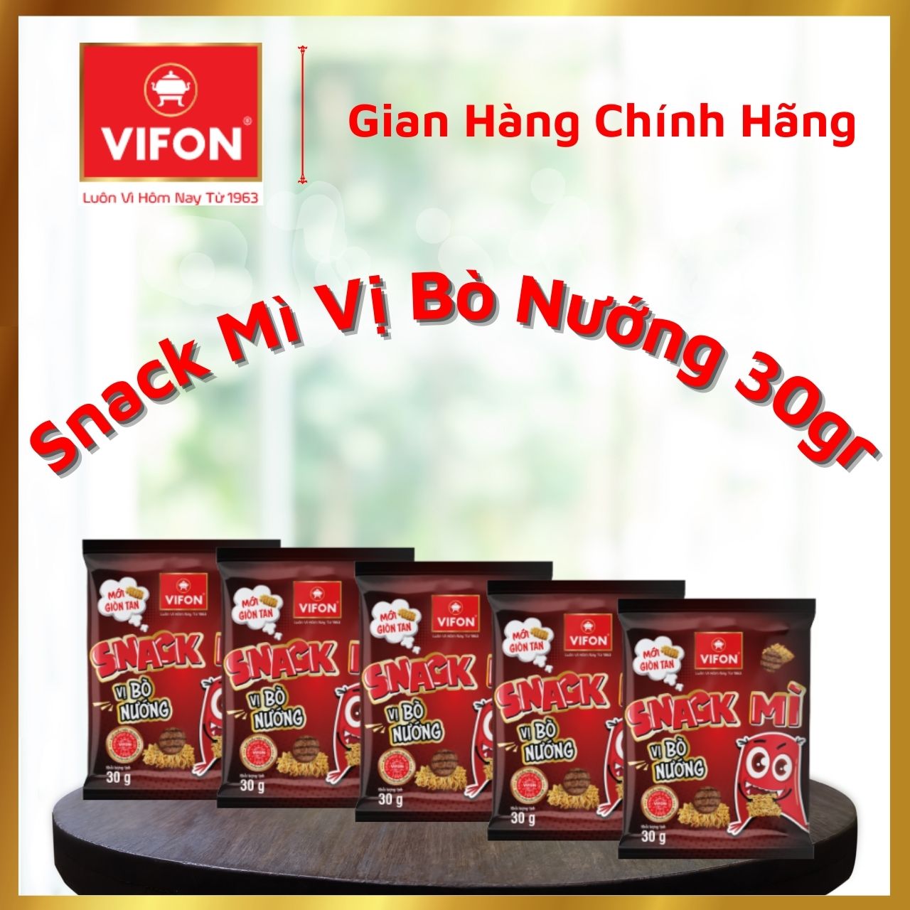 Thùng 24 Snack Mì Bò Nướng VIFON (30gr/ Gói)