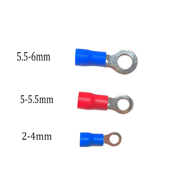 Đầu cốt dây điện tròn cos bọc nhựa cách điện 2-6mm loại đẹp (Gói 50 cái