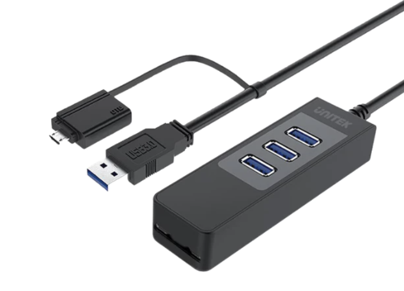 HUB USB 3P 3.0 + SD UNITEK + OTG Y-3048A  HÀNG CHÍNH HÃNG