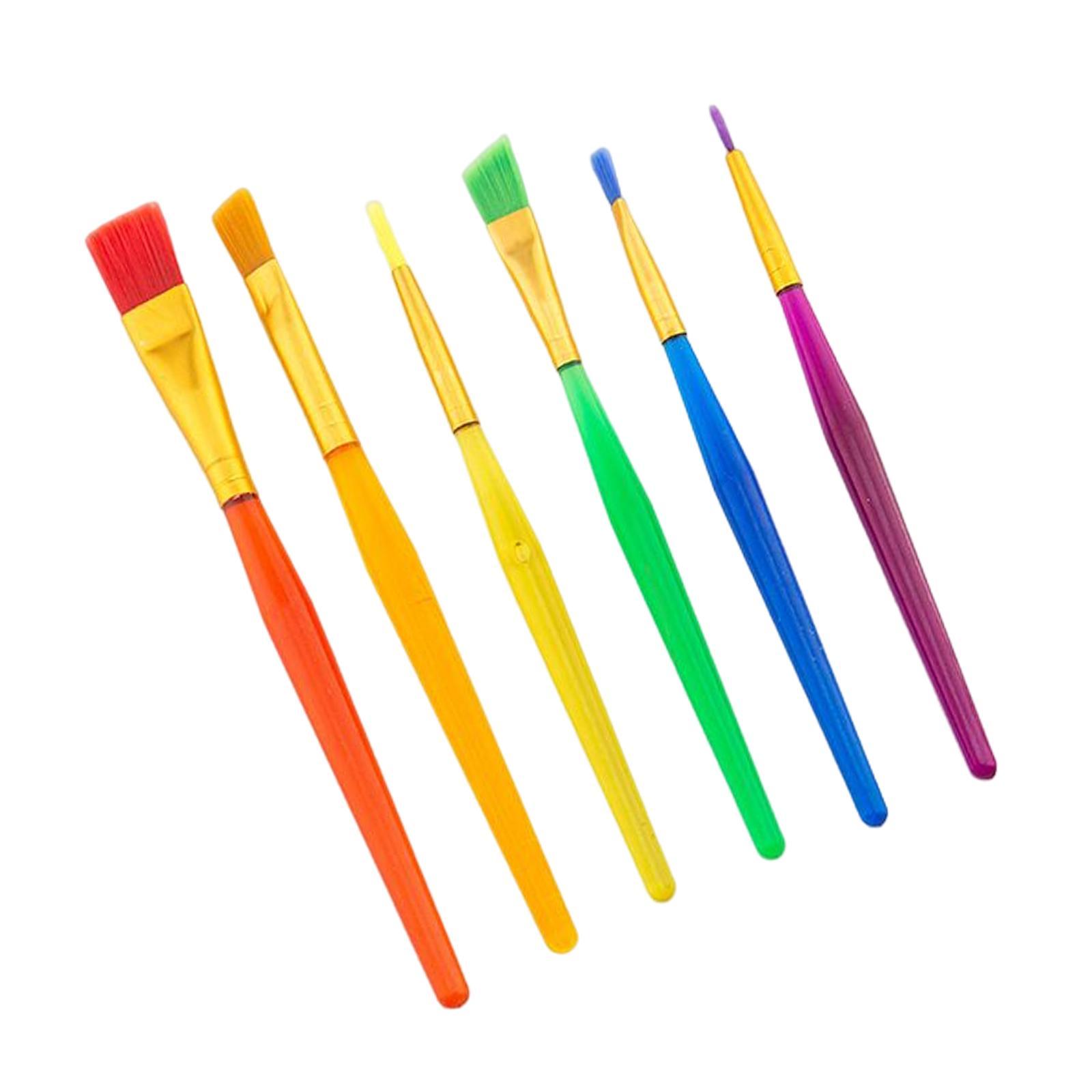 6Pcs Paint Brushes Set Acrylic Oil Watercolor Painting Body Painting Brushes
