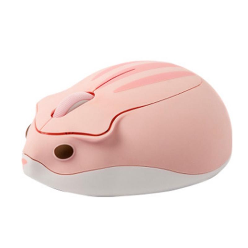 57EC Chuột Quang Không Dây 2.4G Wireless Dễ Thương Hamster Hoạt Hình Chuột Máy Tính Công Thái Mini 3D