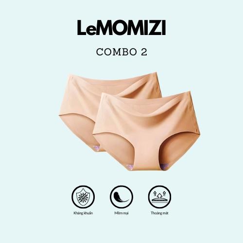 COMBO 2 Quần Lót Nữ Đúc Su cao cấp thun lạnh không đường may kháng khuẩn LeMOMIZI Size M-XXL dscombo2
