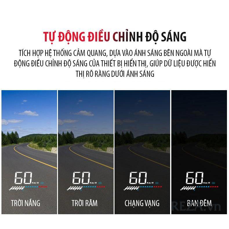 Bộ Hiển Thị Và Cảnh Báo Tốc Độ Lên Kính Lái Xe Hơi HUD M7