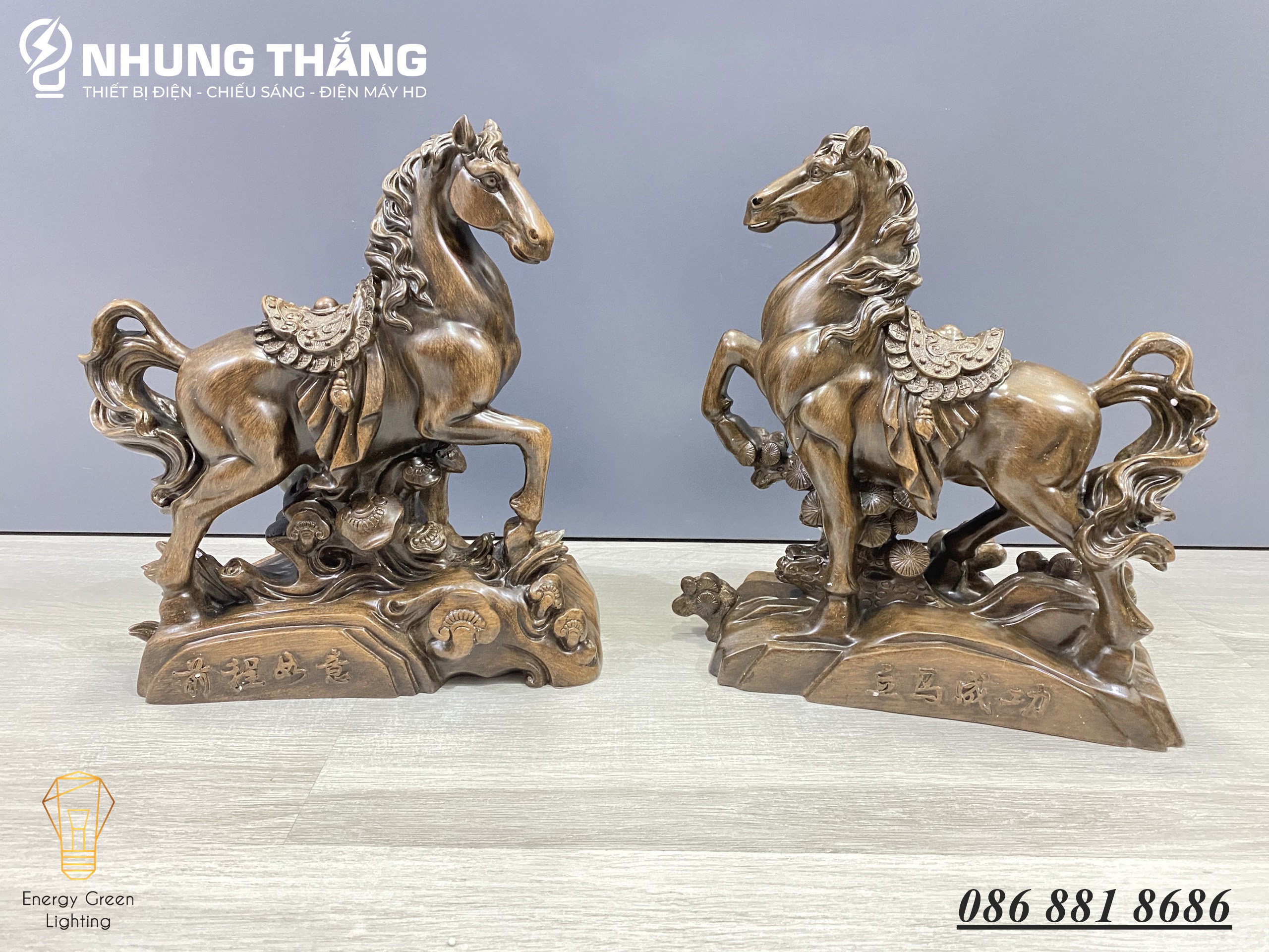 Tượng Song Mã Size To - Đem Lại Tài Lộc , May Mắn , Bình An Và Thành Công - Có Video