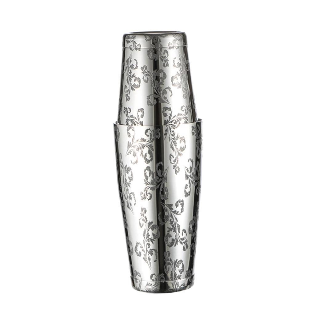 304 Stainless Steel Cocktail Shaker Bartender Tool 500ml&750ml Mixing Cans -