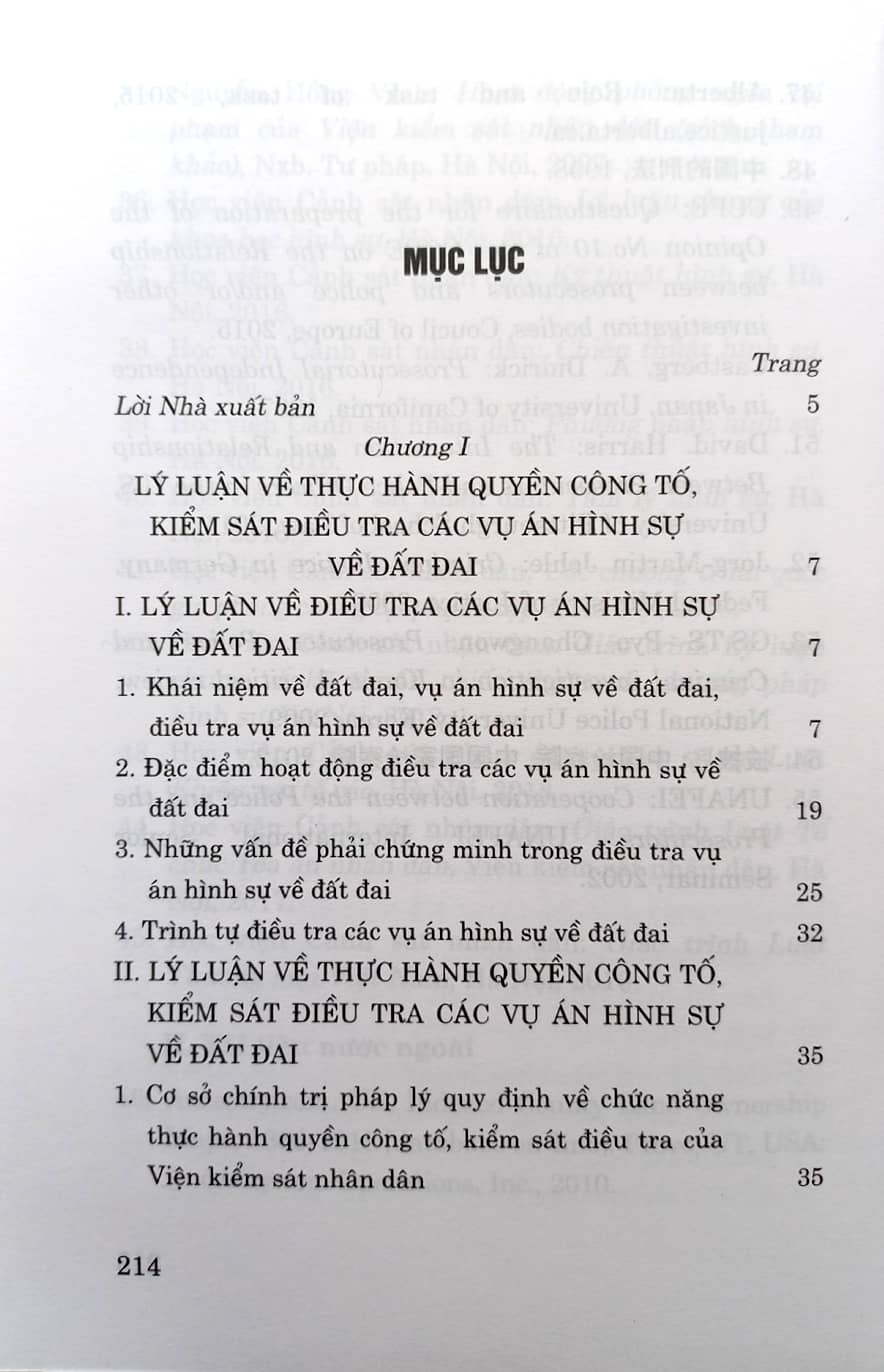 Thực hành quyền công tố, kiểm sát điều tra các vụ án hình sự về đất đai (Sách chuyên khảo)