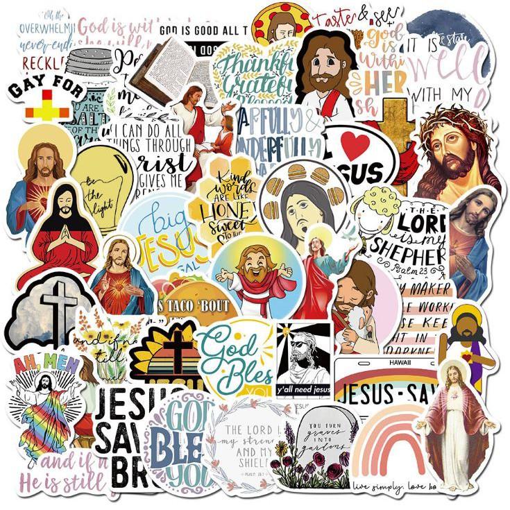 Sticker dán cao cấp CHÚA JESUS Cực COOL ms#121