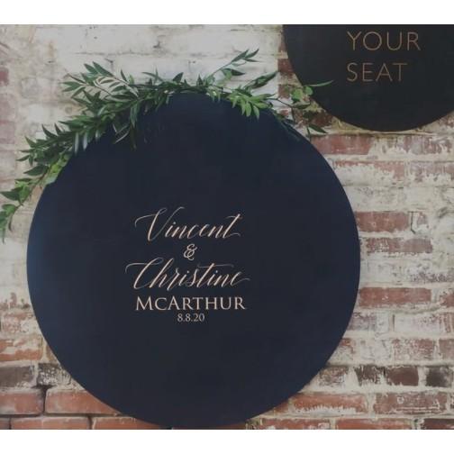 BẢNG KÝ TÊN WEDDING KHẮC TÊN KÈM HÌNH CÔ DÂU CHÚ RỂ