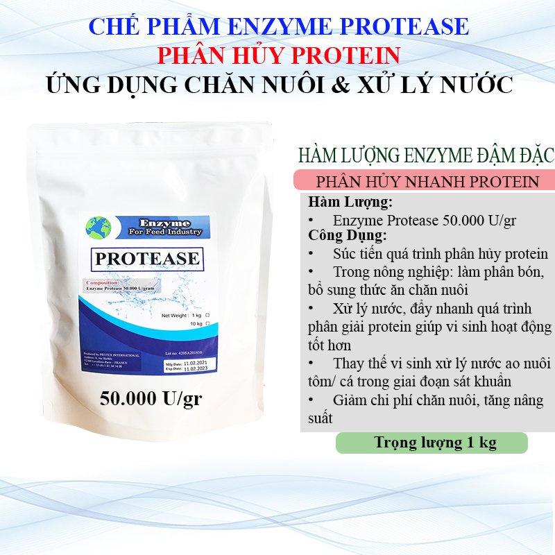 100g-Enzyme Protease Nguyên Liệu #gói 100g .
