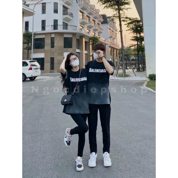 Áo Phông Loang Unisex BLencia Nam Nữ G0162