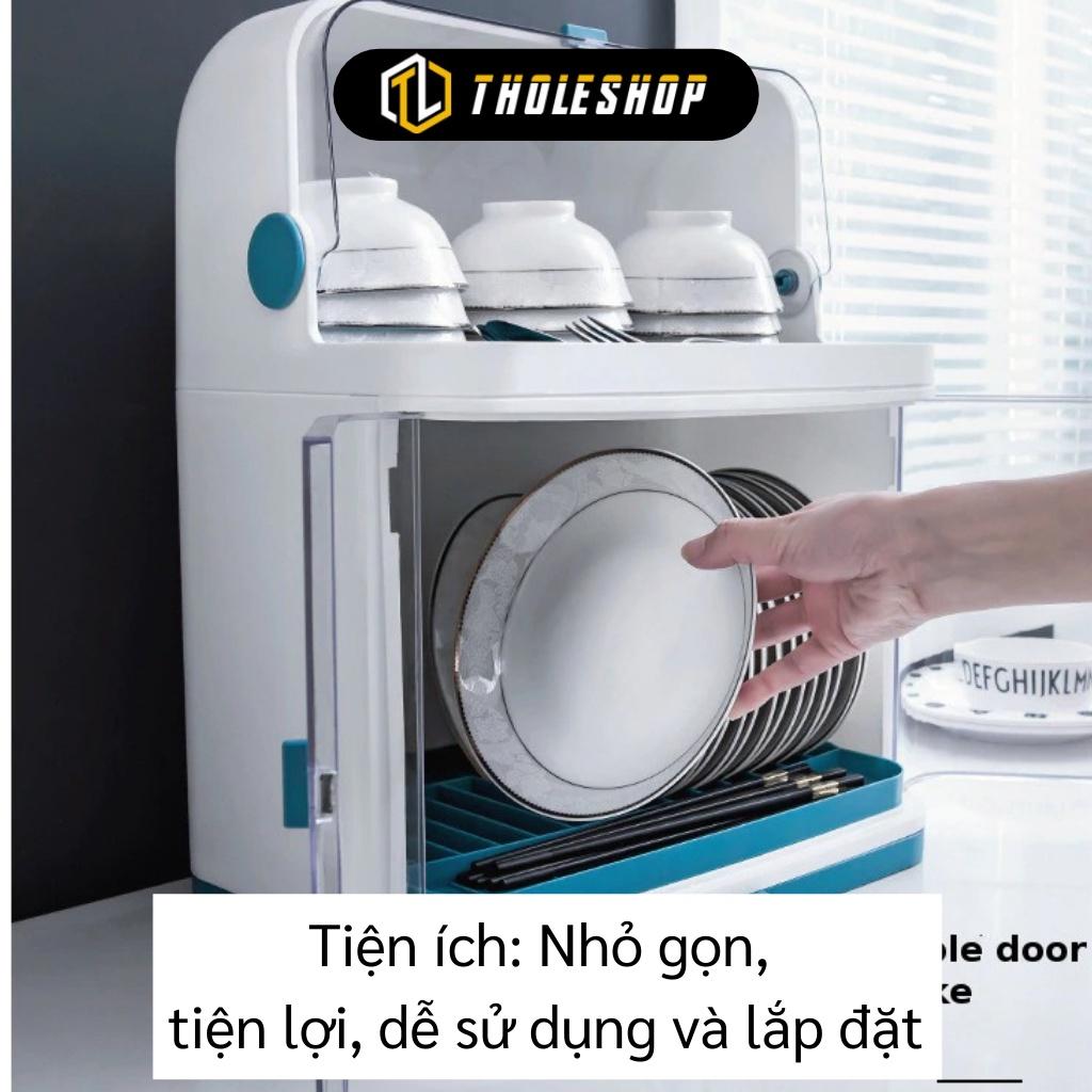 Kệ nhựa để chén dĩa-Tủ nhựa đựng chén dĩa mini 45x38x25cm-Giá phơi bát đĩa thoát nước - Yumeshop94