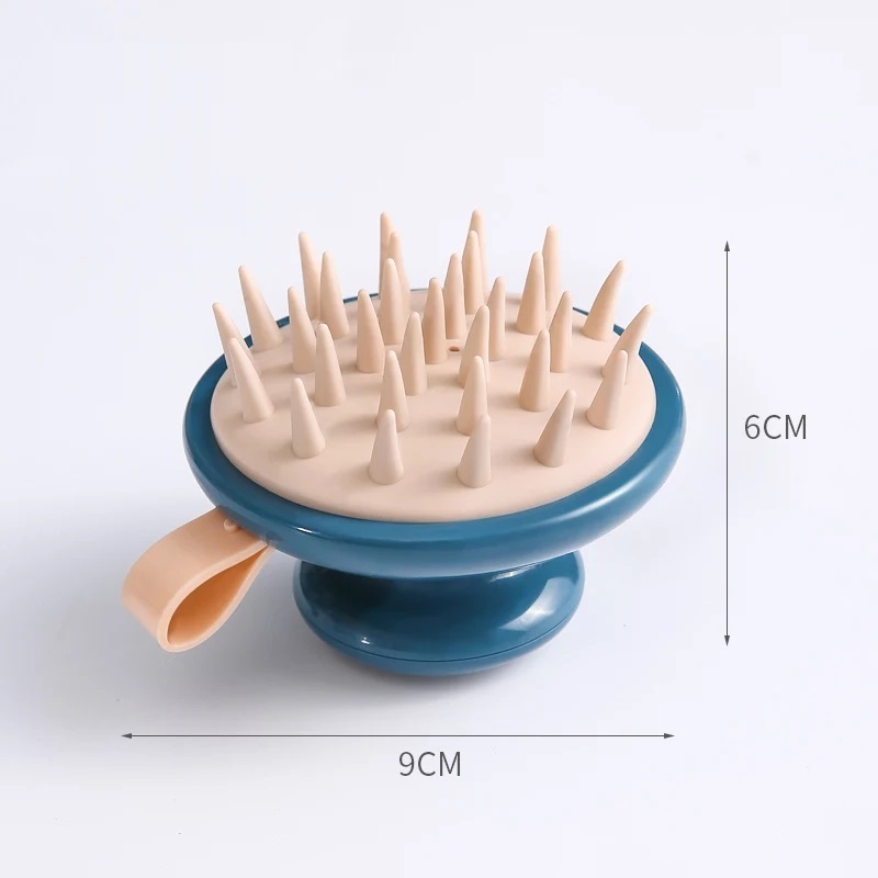 Lược Gội Đầu Massage Silicon - Massage da đầu - Giảm rụng tóc - Kích thích mọc tóc (Màu ngẫu nhiên) + Tặng kèm móc treo siêu dính