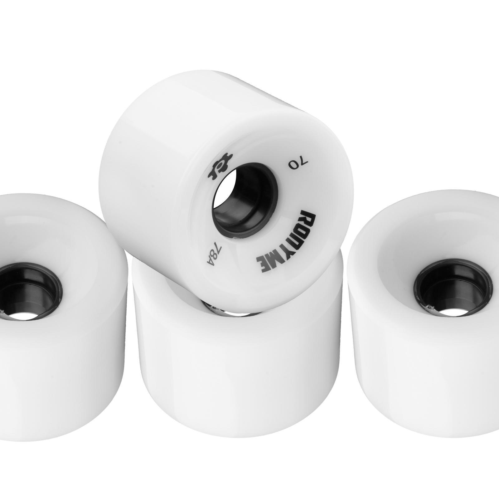 8 Pack Skateboard Wheels, High Performance Longboard Wheel, Solid 70x51mm PU Roller Wheel for Cruiser Long Board Skateboard Repair Replacement