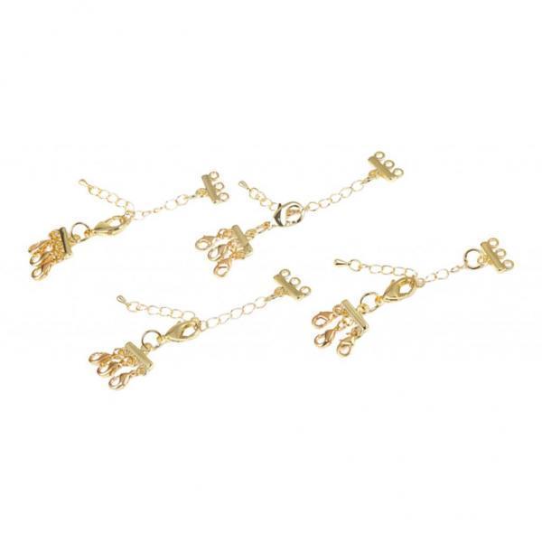 2-3pack 5cm 6 Ring Chain Jewelry Beads Necklace Pendant DIY Craft Making golden