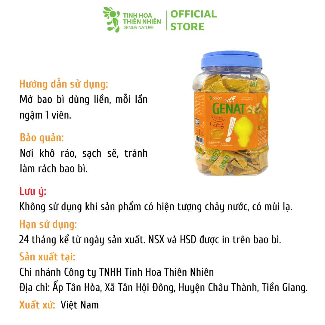 Kẹo Gừng Genat - Genat - Tinh Hoa Thiên Nhiên