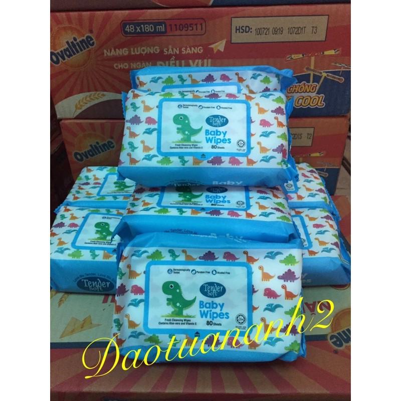 Khăn Ướt Trẻ Em Tender Soft 80 tờ . Hàng DKSH Việt Nam.