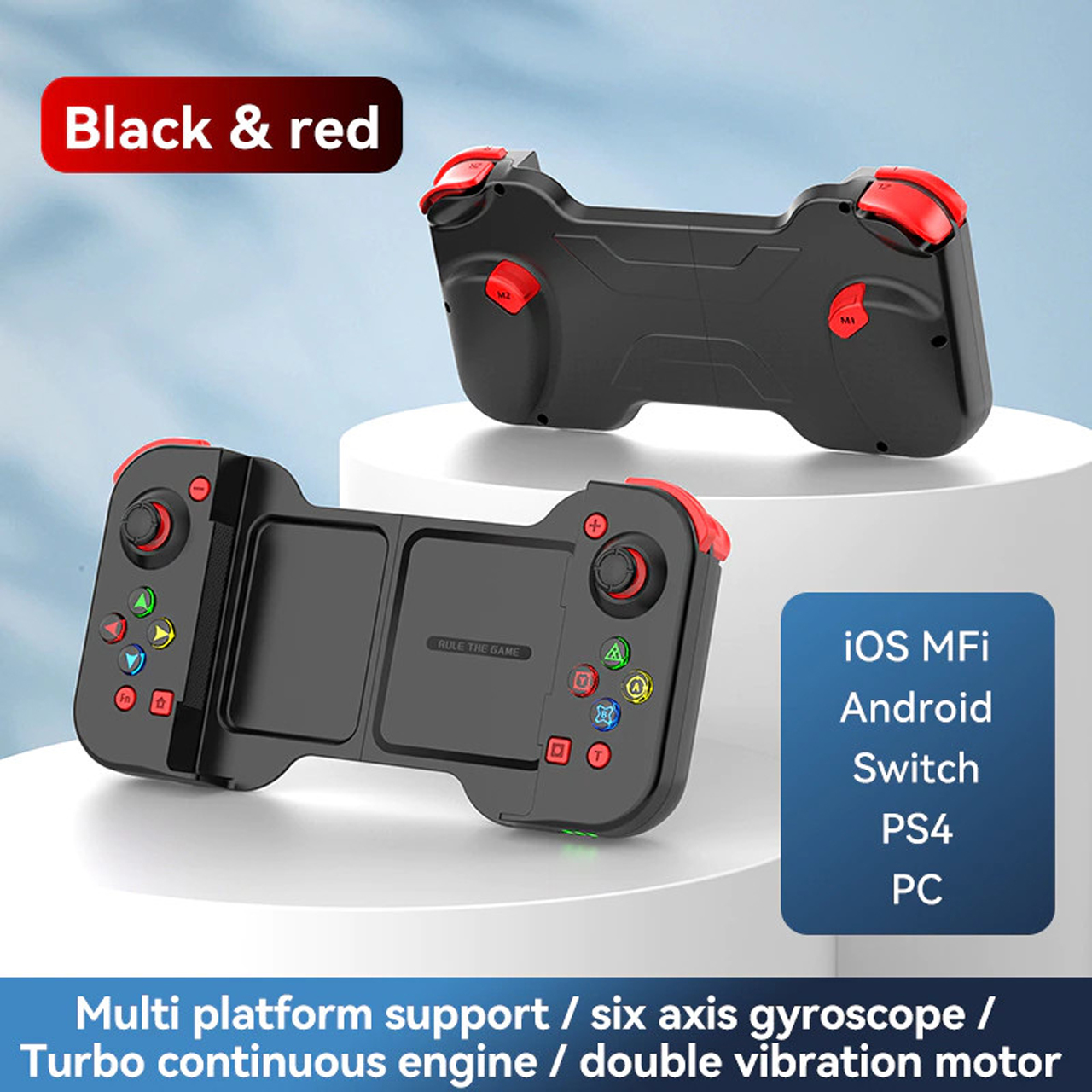Tay cầm chơi game không dây Vinetteam BSP-D5 bộ điều khiển game mobile joytick chơi game Pubg dành cho điện thoại Android, Ios, PC, PS4, Nintendo Switch - hàng chính hãng