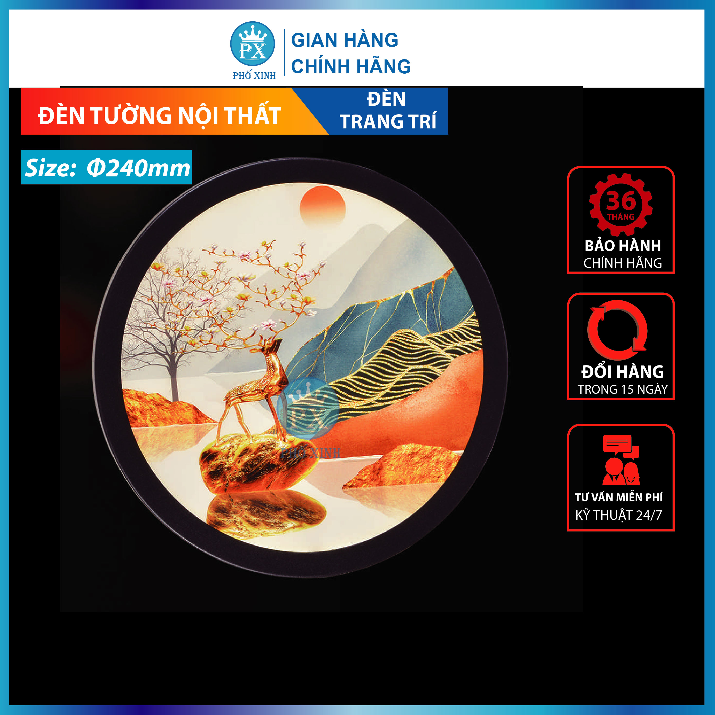 ĐÈN TRANH LED NGHỆ THUẬT HIỆN ĐẠI 3 CHẾ ĐỘ ÁNH SÁNG