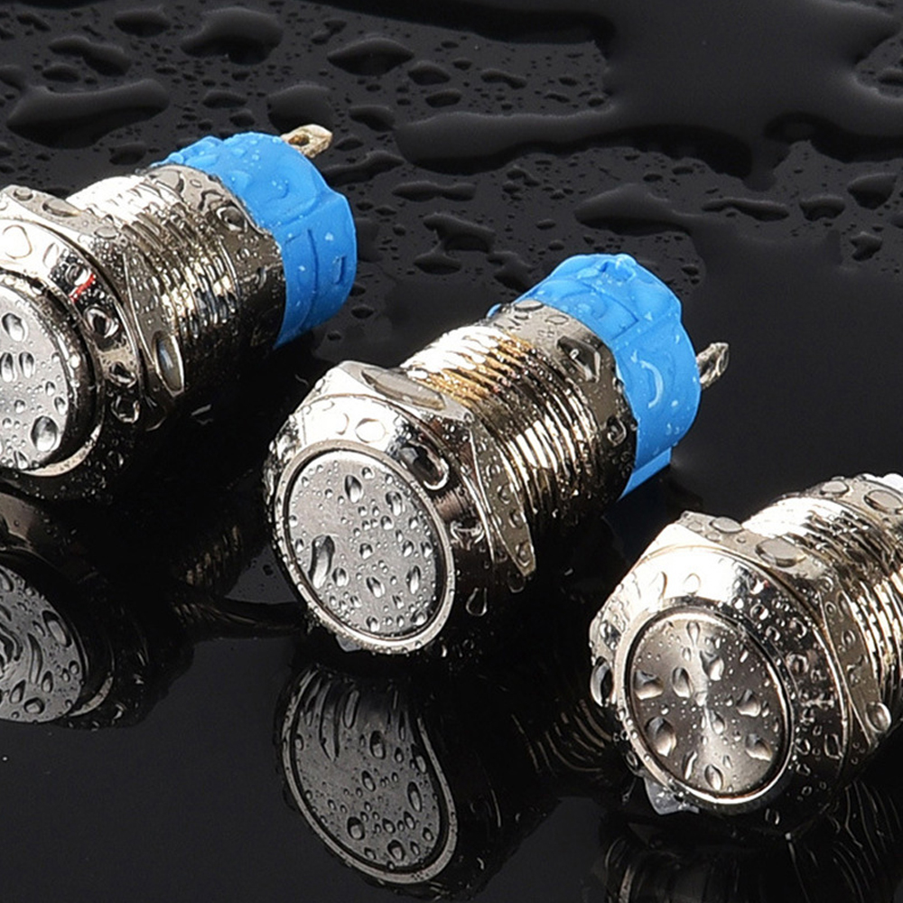 Nút nhấn công tắc tự khóa 12mm Vỏ INOX chống thấm nước