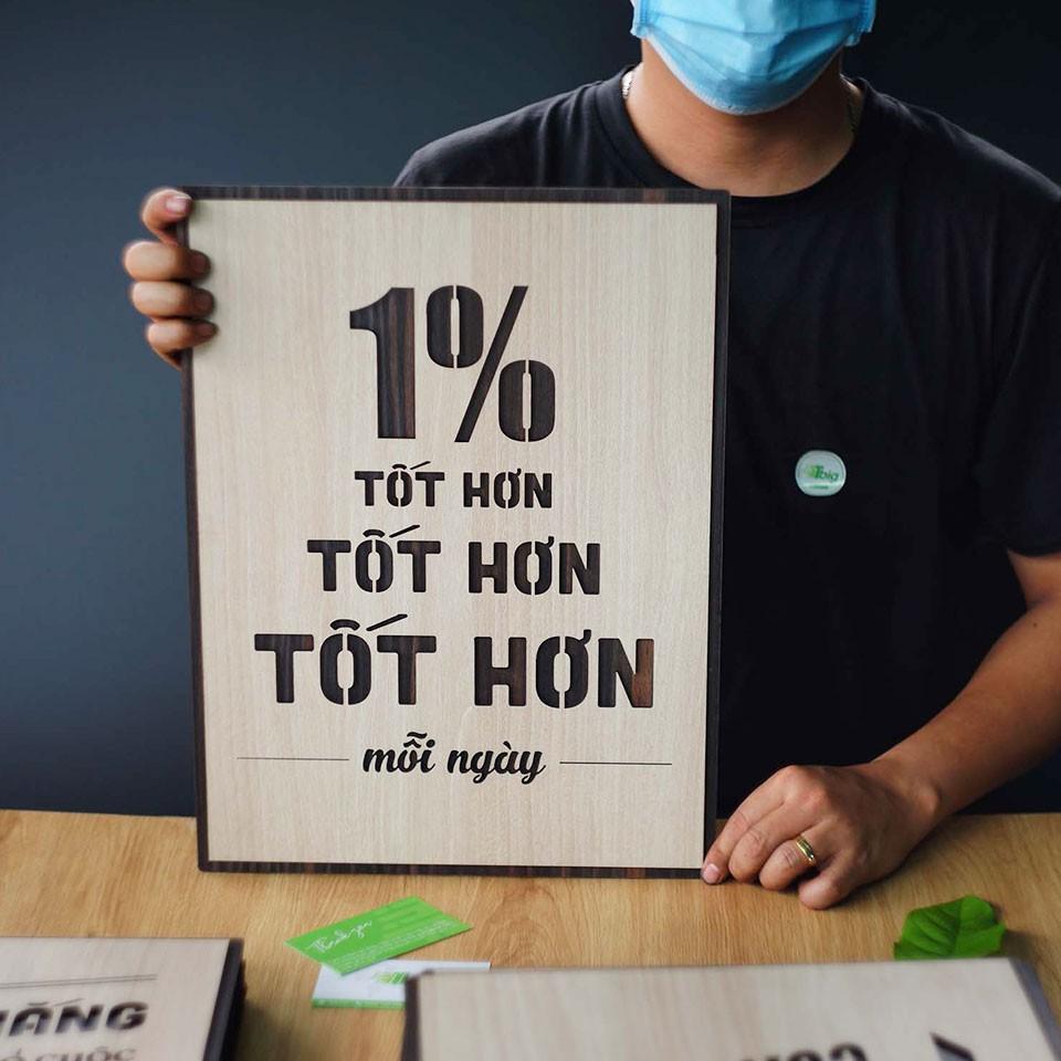 Tranh động lực TBIG083 - 1% tốt hơn, tốt hơn, tốt hơn mỗi ngày