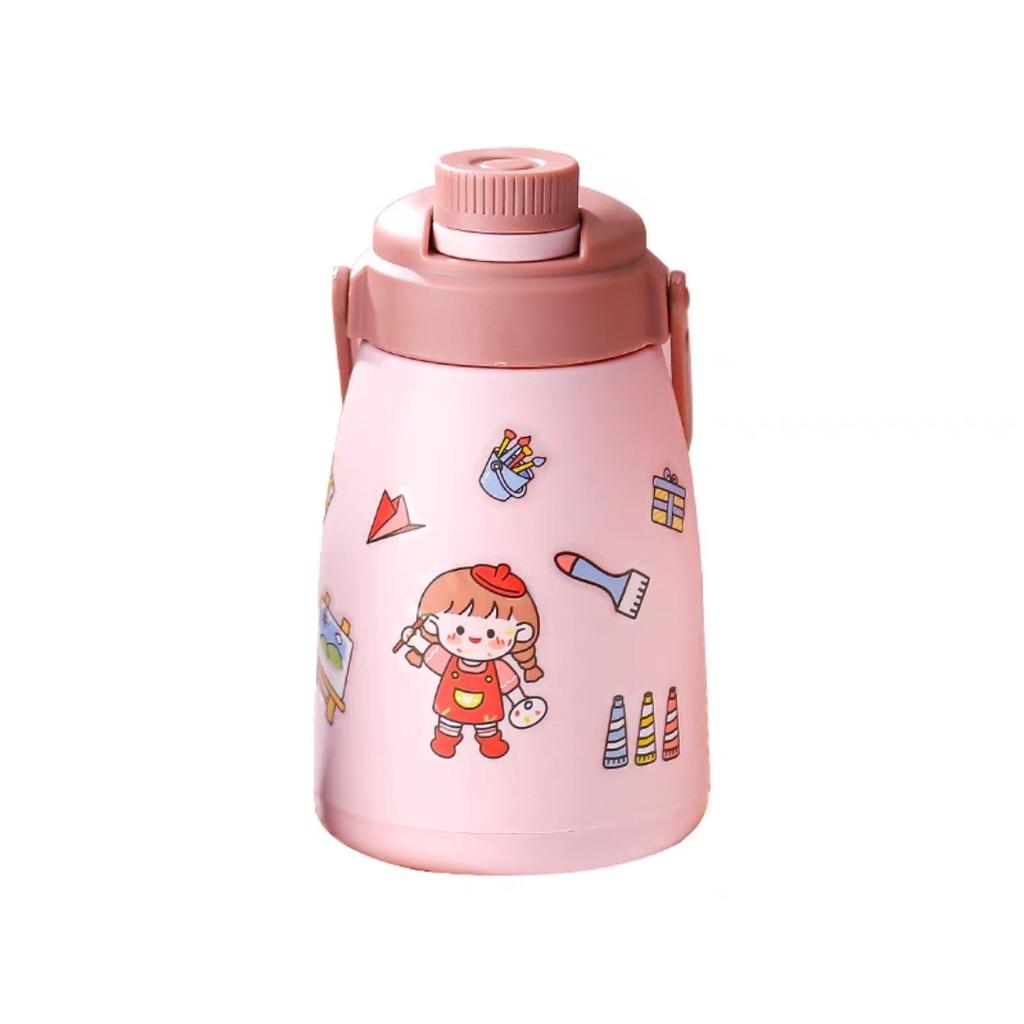 Bình Nước Giữ Nhiệt Cute Hàng Cao Cấp 800 ml Dùng Đi Học, Văn Phòng, Du Lịch Tiện Ích