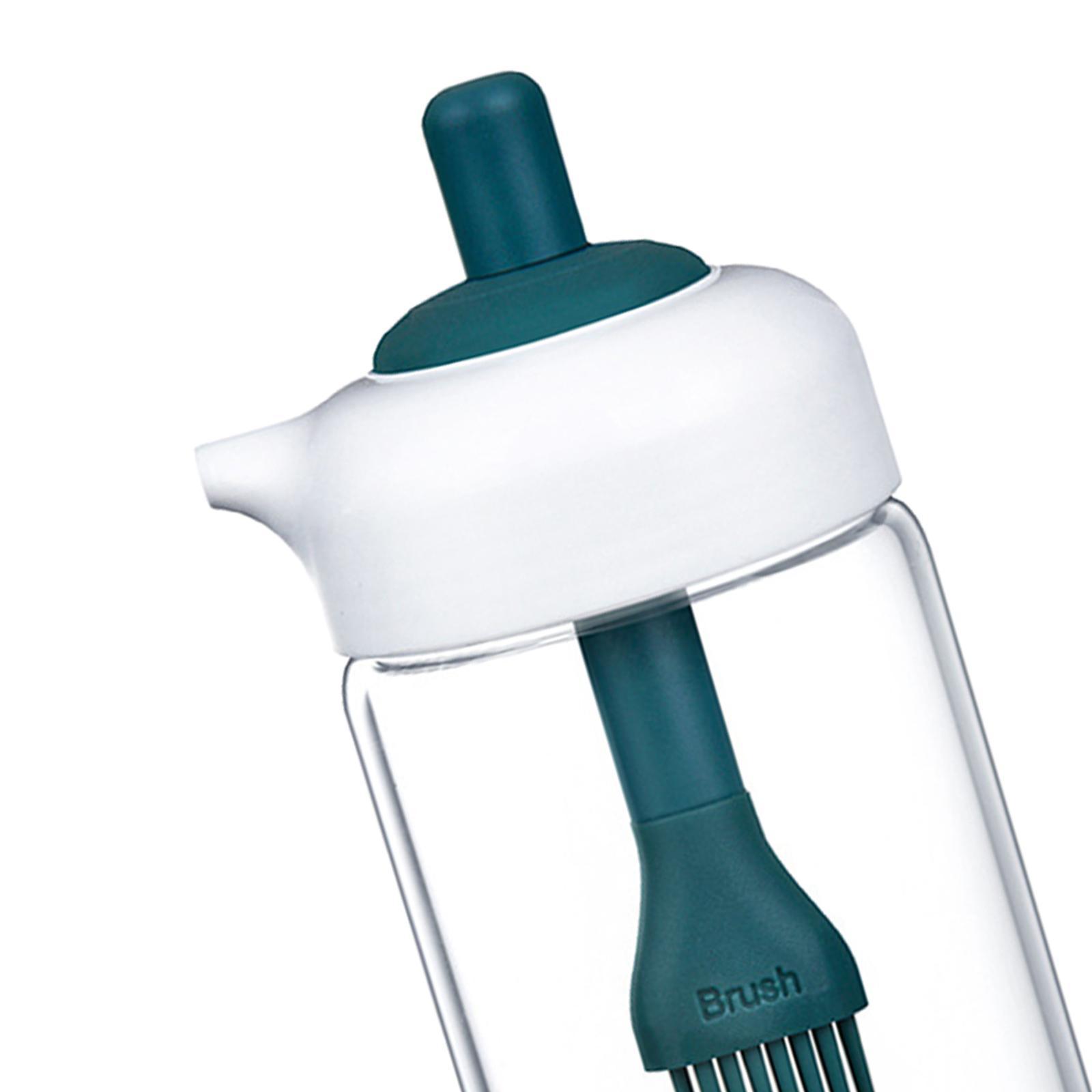 2Pcs Oil Bottle Oil Dispenser with Silicone Brush 230ml Leakproof