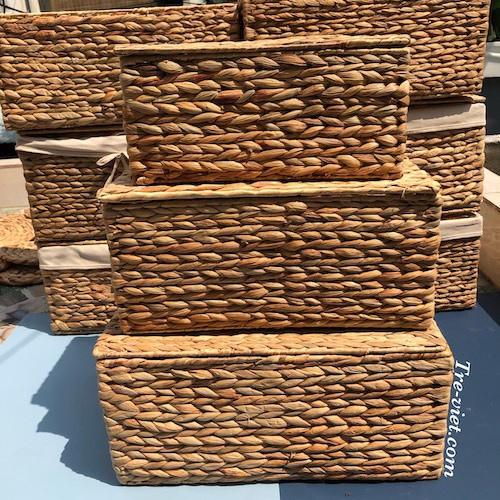 Giỏ lục bình đa năng có nắp đựng đồ - Storage basket - có sẵn 3 kích thước