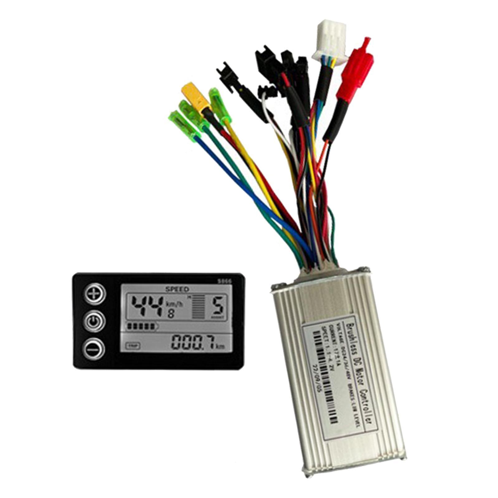 Motor Brushless Controller LCD Panel Aluminium Steady Speed Professional Durable Lightweight Sensitive Control Components for Electric Bike