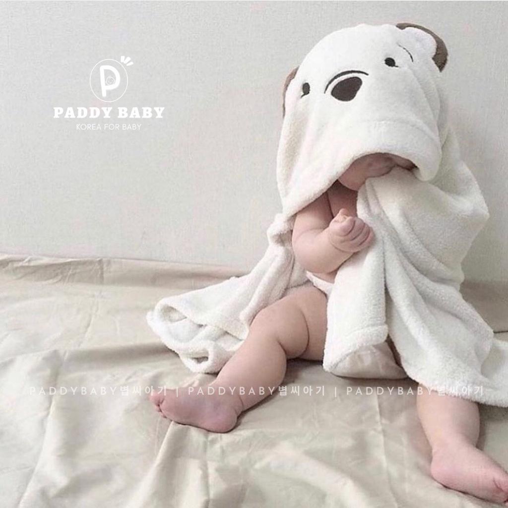 Khăn tắm, khăn quấn có mũ đa năng Million Dollar Baby nội địa Hàn cho bé