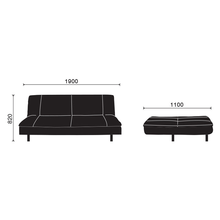 Sofa Bed - Spaca - Xám Trắng